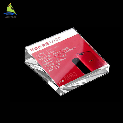 Modern Acrylic Brand Block Smooth Surface Customized Shape Single Design