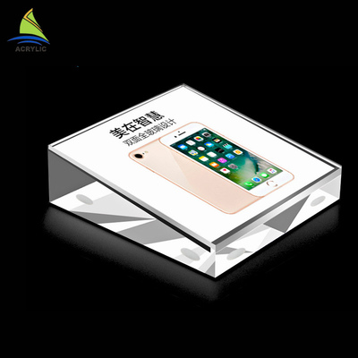 Modern Acrylic Brand Block Smooth Surface Customized Shape Single Design