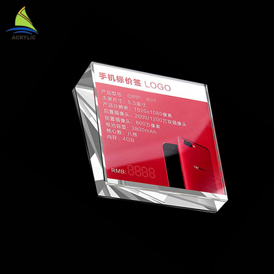 Modern Acrylic Brand Block Smooth Surface Customized Shape Single Design