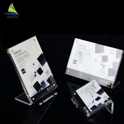Elegant Acrylic Sign Stand Acrylic Display Frame Soluble In Multiple Organic