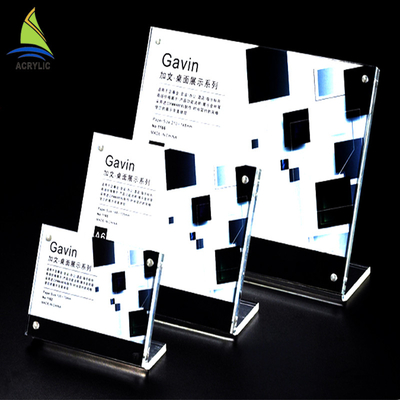 Elegant Acrylic Sign Stand Acrylic Display Frame Soluble In Multiple Organic