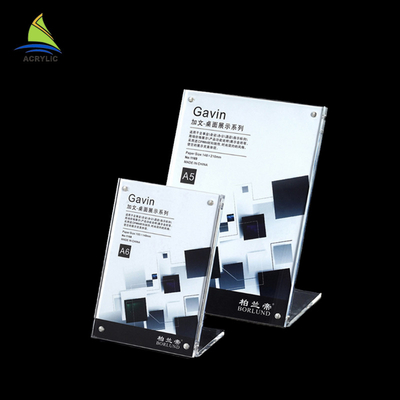 Elegant Acrylic Sign Stand Acrylic Display Frame Soluble In Multiple Organic