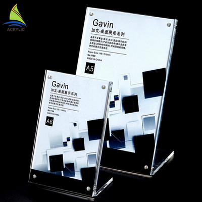 Elegant Acrylic Sign Stand Acrylic Display Frame Soluble In Multiple Organic