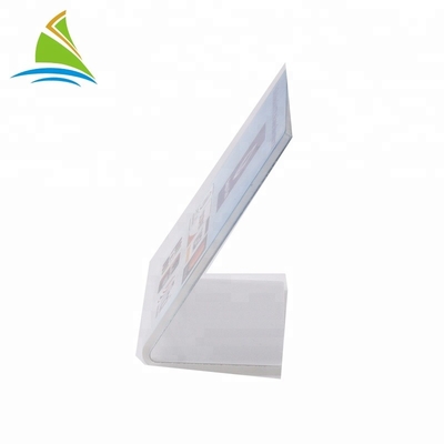 Transparency Type L Shape Single Side Table Stand Acrylic Menu Holder Flatness