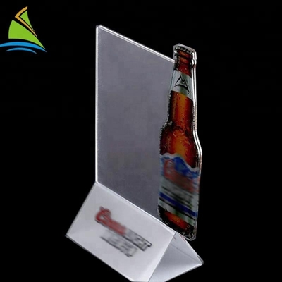 Professional Acrylic Sign Display Holde Cool Design Beer Card Stand acrylic Holder