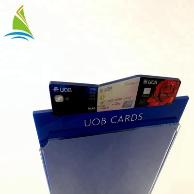 Modern PMMA Acrylic Tabletop Sign Holders Customize Shape High Hardness