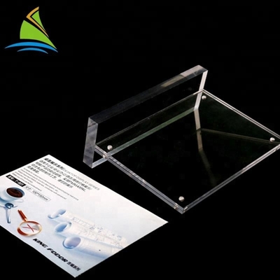 Best Quality Custom Logo Sign Counter top Acrylic card insert sign Stand