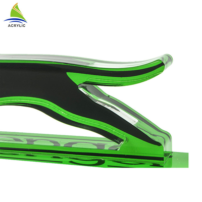 Eco - Friendly Acrylic Sign Display Holder Clear Solid Engraved Acrylic Logo Block