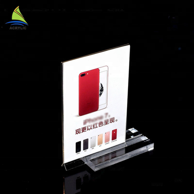 Acrylic card insert sign holder For Business Advertisement