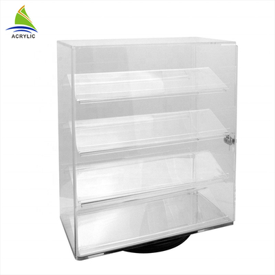 Retail Acrylic Display Cases Floor Plexiglass Display Cabinet Case Crystal Polishing