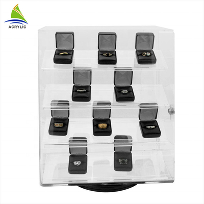 Retail Acrylic Display Cases Floor Plexiglass Display Cabinet Case Crystal Polishing