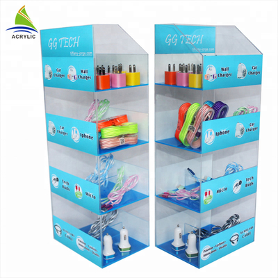 Mobile Phone Charger Display Stand/ Acrylic Display Shelf