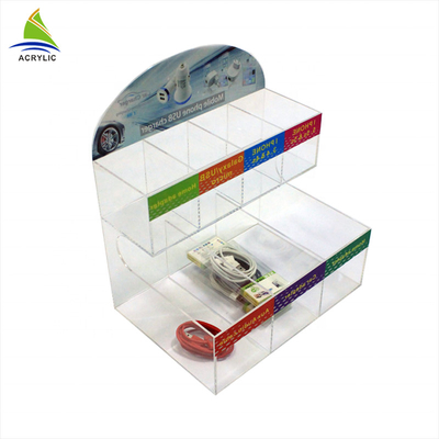 Mobile Phone Charger Display Stand/ Acrylic Display Shelf