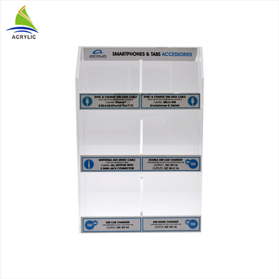 High Gloss Acrylic Shop Display Acrylic Cell Phone Accessory Display 3mm Thickness