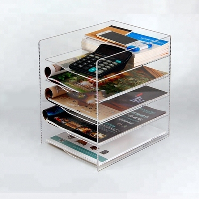 Fashion Acrylic Brochure Holders Home Decoration Acrylic Book Storage Box