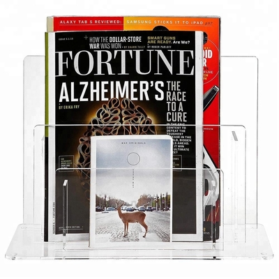 Elegant Acrylic Brochure Stand Clear Acrylic Magazine Display Rack Simple Design