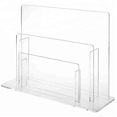 Elegant Acrylic Brochure Stand Clear Acrylic Magazine Display Rack Simple Design