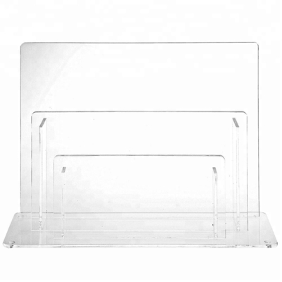 Elegant Acrylic Brochure Stand Clear Acrylic Magazine Display Rack Simple Design