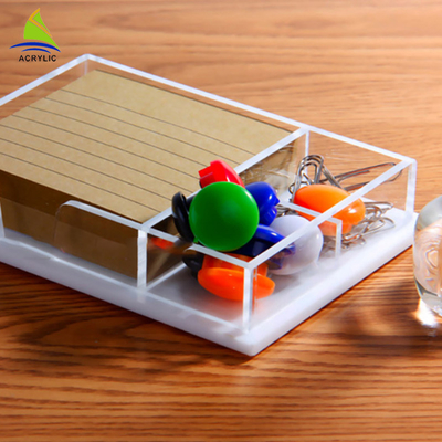Clear Acrylic Shop Display Plexiglass Storage Pallet Acrylic Office Tray Organizer