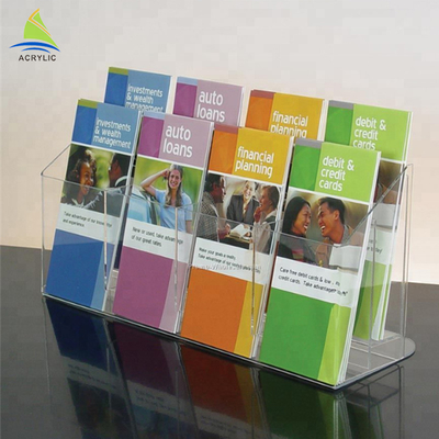 Fashion Clear Acrylic Brochure Holders A4 A5 Countertop Information Brochure Holder