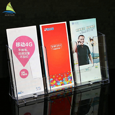 Fashion Clear Acrylic Brochure Holders A4 A5 Countertop Information Brochure Holder