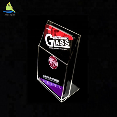 Customized Acrylic Literature Holders Eco - Friendly Acrylic Card Stand