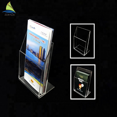 Customized Acrylic Literature Holders Eco - Friendly Acrylic Card Stand