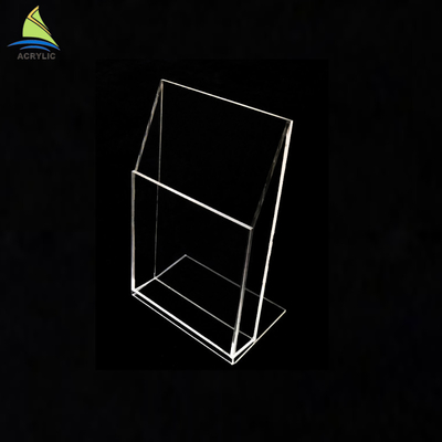 Counter Top Acrylic Brochure Holders Plastic Pamphlet Holder Silk Screen Printing
