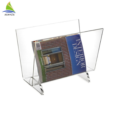 Commercial Acrylic Brochure Holders Desktop Magazine Rack For storage
