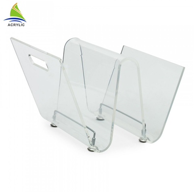 Commercial Acrylic Brochure Holders Desktop Magazine Rack For storage