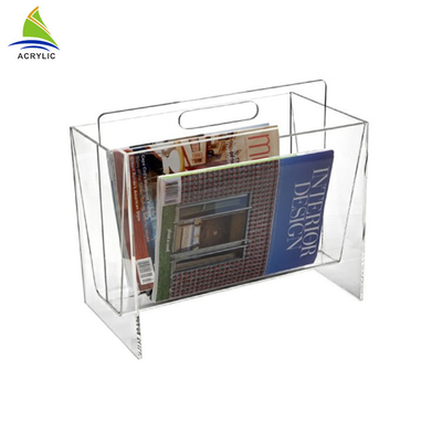 Commercial Acrylic Brochure Holders Desktop Magazine Rack For storage