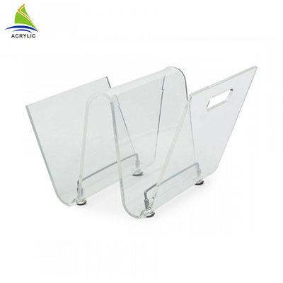 Commercial Acrylic Brochure Holders Desktop Magazine Rack For storage