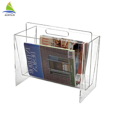 Commercial Acrylic Brochure Holders Desktop Magazine Rack For storage