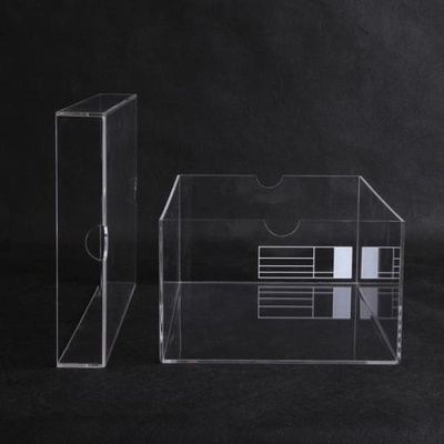 Customize Small Slide Acrylic Display Box Square Shaped Eco-Friendly