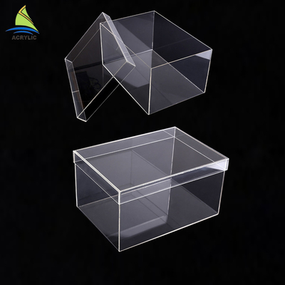 High End Acrylic Display Box With Silk Screen Printing Logo Smooth Surface