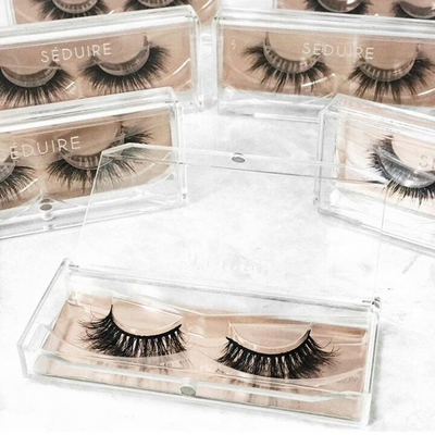 Modern Small Acrylic Eyelash Storage Box , Eyelash Display Case