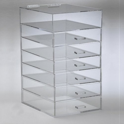 7 Tier Makeup Acrylic Display Box With Drawers For Shopping Mall