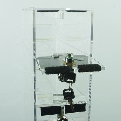 Acrylic Compartment Layered Lockable Display Box 5 Tier Light Weight