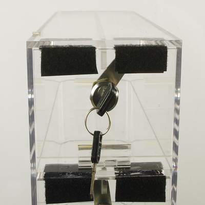 Acrylic Compartment Layered Lockable Display Box 5 Tier Light Weight