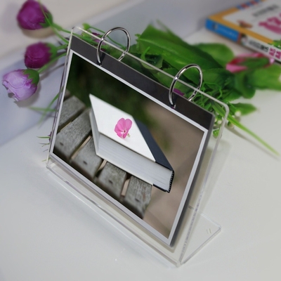 L Shape Custom Clear Acrylic Photo Frame / Family Picture Frames