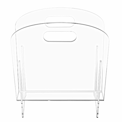 Freestanding Modern Clear Acrylic Magazine Holder Display Stand / File Folder Storage Organizer Rack