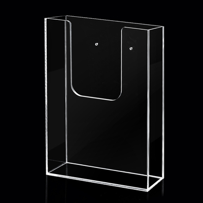 OEM Acrylic Brochure Holders ,  Wall Mounted Plastic 1/3 A4 Leaflet Holder