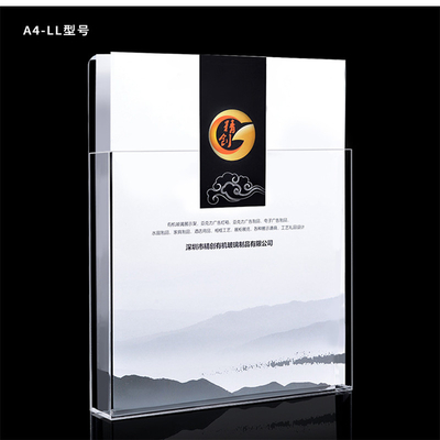 OEM Acrylic Brochure Holders ,  Wall Mounted Plastic 1/3 A4 Leaflet Holder