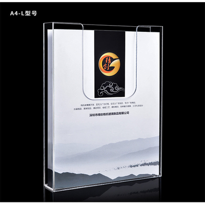 OEM Acrylic Brochure Holders ,  Wall Mounted Plastic 1/3 A4 Leaflet Holder