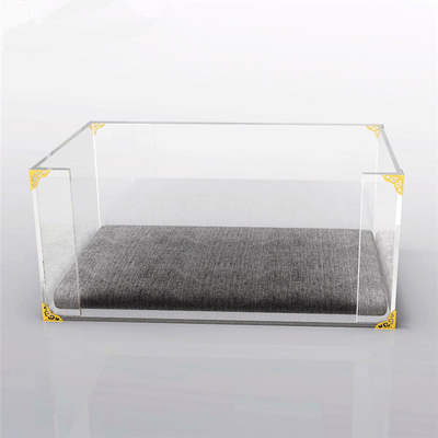 Custom Clear Acrylic Furniture Luxury Dog Pet Bed Round And Square