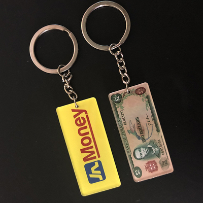 Fashion Printed Custom Acrylic Keychains For Advertising Gifts Easy To Clean