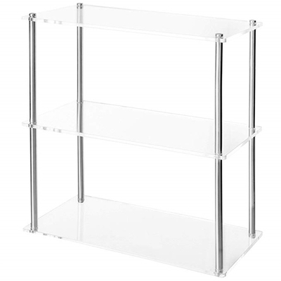 Eco - Friendly Clear Acrylic Tabletop Display Shelves / Cosmetic Store Display