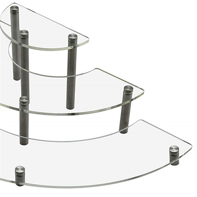 Glossy Acrylic Tiered Display Stands , 3 Tier Semicircle Cupcake Dessert Stand