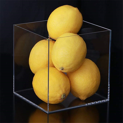 Colored 5 Side Glass Cube Display Box / Large Clear Acrylic Display Cube