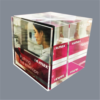 Plastic Acrylic Photo Frames  , Lucite Desktop 6 Sided Acrylic Photo Cubes